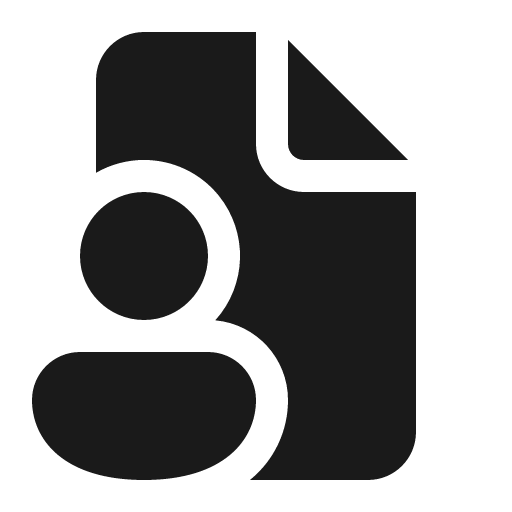 Document person 16 filled icon, filled style, from Fluent UI System Icons