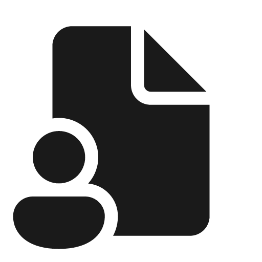 Document person 20 filled icon, filled style, from Fluent UI System Icons