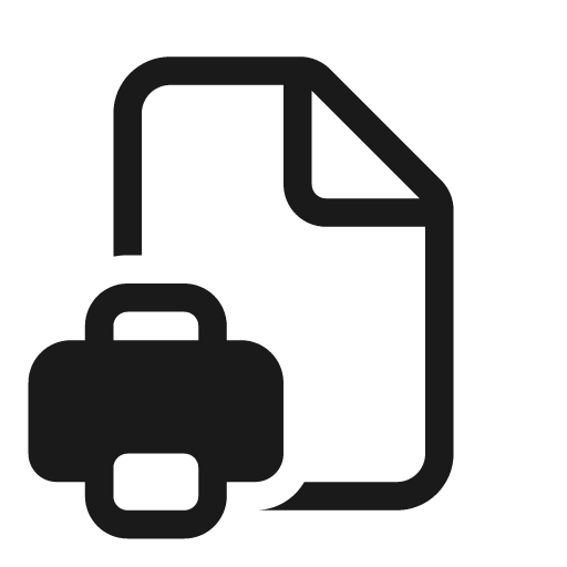 Document print 20 regular icon, solid style, from Fluent UI System Icons