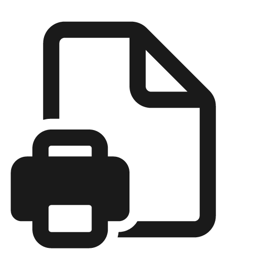 Document print 24 regular icon, solid style, from Fluent UI System Icons