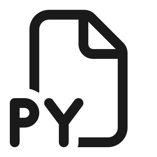 Document py 16 regular icon, solid style, from Fluent UI System Icons