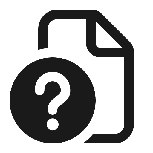 Document question mark 16 regular icon, solid style, from Fluent UI System Icons
