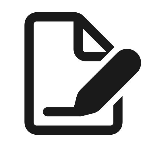 Document signature 24 regular icon, solid style, from Fluent UI System Icons