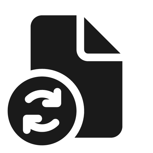 Document sync 20 filled icon, filled style, from Fluent UI System Icons
