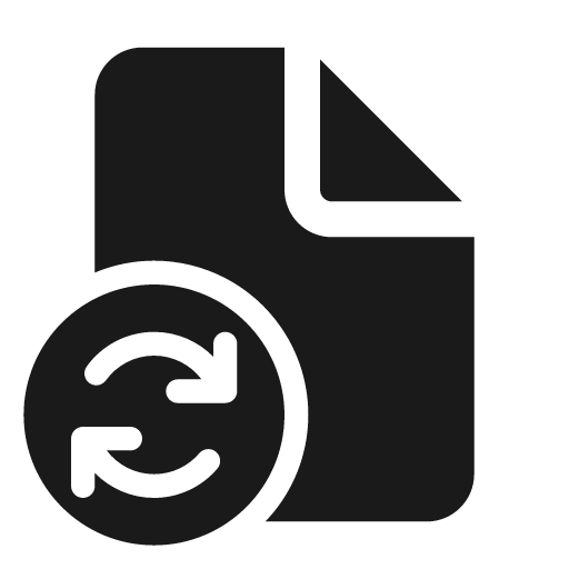 Document sync 24 filled icon, filled style, from Fluent UI System Icons