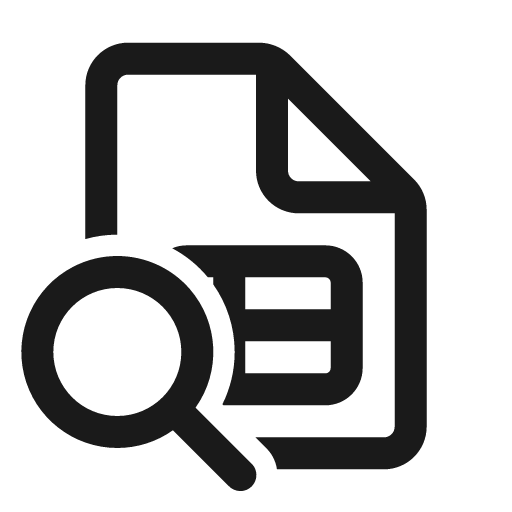 Document table search 24 regular icon, solid style, from Fluent UI System Icons