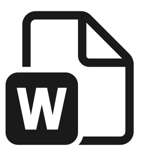 Document word 28 regular icon, solid style, from Fluent UI System Icons