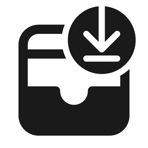 Drawer arrow download 24 filled icon, filled style, from Fluent UI System Icons