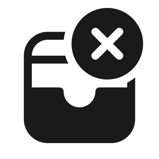 Drawer dismiss 20 filled icon, filled style, from Fluent UI System Icons