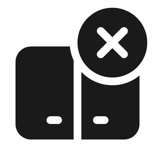 Dual screen dismiss 20 filled icon, filled style, from Fluent UI System Icons