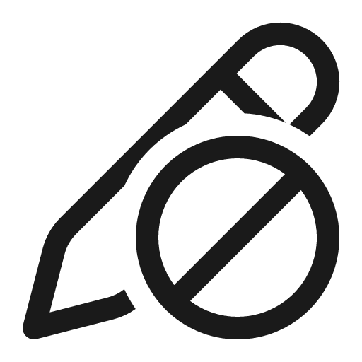 Edit prohibited 16 regular icon, solid style, from Fluent UI System Icons