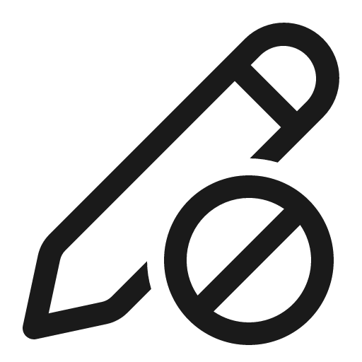 Edit prohibited 32 regular icon, solid style, from Fluent UI System Icons
