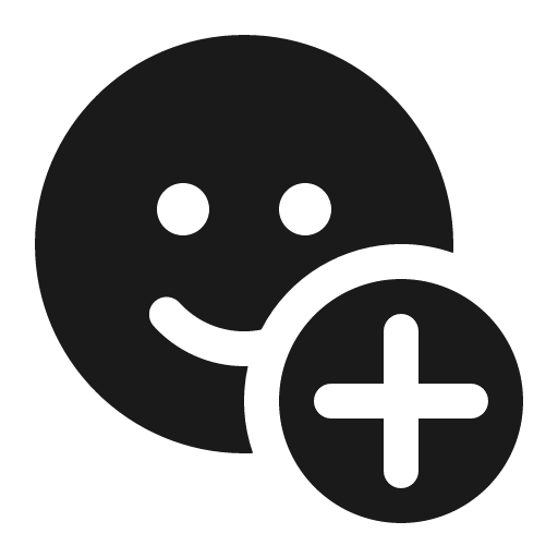 Emoji add 16 filled icon, filled style, from Fluent UI System Icons