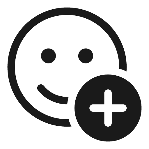 Emoji add 20 regular icon, solid style, from Fluent UI System Icons