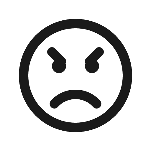 Emoji angry 16 regular icon, solid style, from Fluent UI System Icons