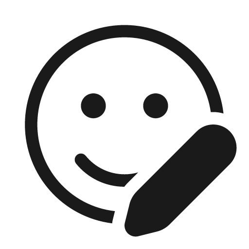 Emoji edit 20 regular icon, solid style, from Fluent UI System Icons