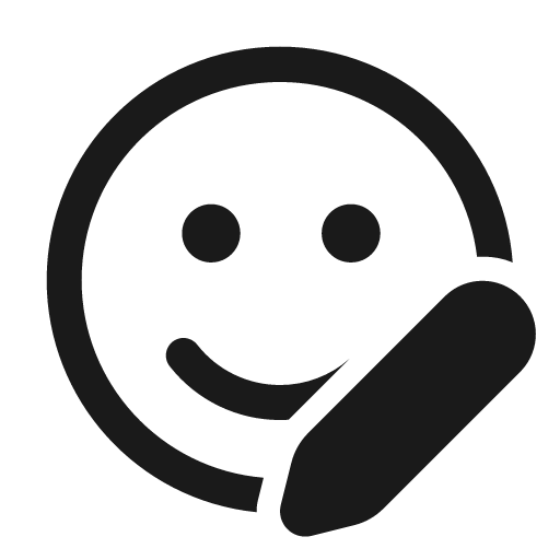 Emoji edit 24 regular icon, solid style, from Fluent UI System Icons