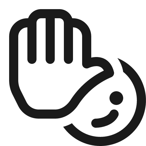 Emoji hand 16 regular icon, solid style, from Fluent UI System Icons