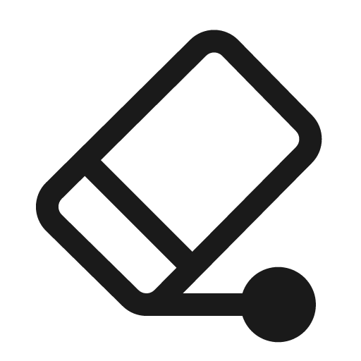 Eraser segment 24 regular icon, solid style, from Fluent UI System Icons