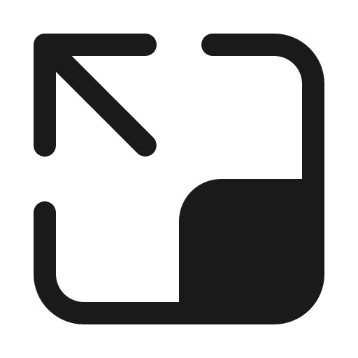 Expand up left 32 filled icon, filled style, from Fluent UI System Icons