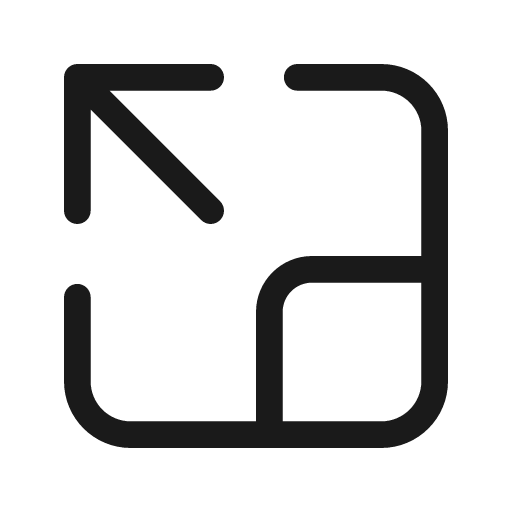 Expand up left 48 regular icon, solid style, from Fluent UI System Icons