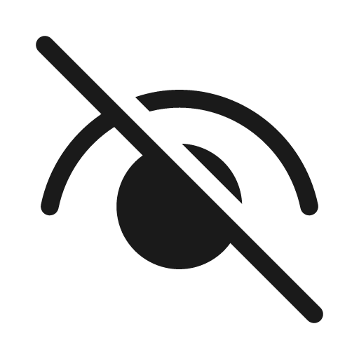 Eye off 20 filled icon, filled style, from Fluent UI System Icons