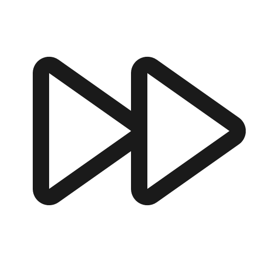Fast forward 16 regular icon, solid style, from Fluent UI System Icons