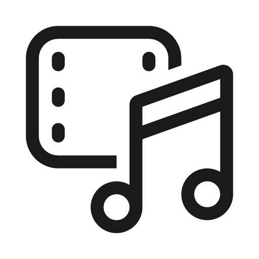 Filmstrip music note 2 20 regular icon, solid style, from Fluent UI System Icons