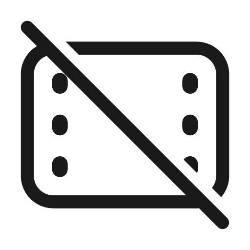 Filmstrip off 48 regular icon, solid style, from Fluent UI System Icons
