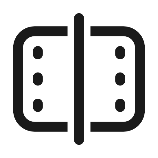 Filmstrip split 24 regular icon, solid style, from Fluent UI System Icons
