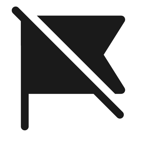 Flag off 28 filled icon, filled style, from Fluent UI System Icons
