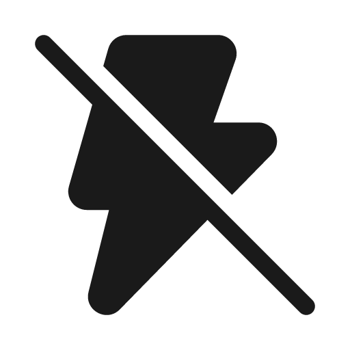 Flash off 20 filled icon, filled style, from Fluent UI System Icons