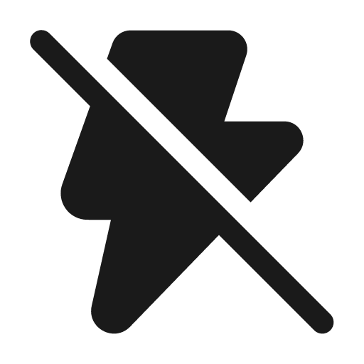Flash off 24 filled icon, filled style, from Fluent UI System Icons