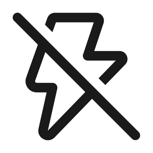 Flash off 24 regular icon, solid style, from Fluent UI System Icons