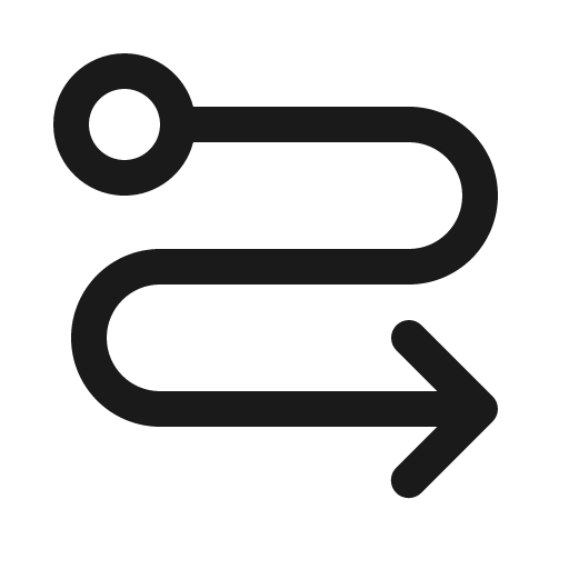 Flow arrow 16 regular icon, solid style, from Fluent UI System Icons