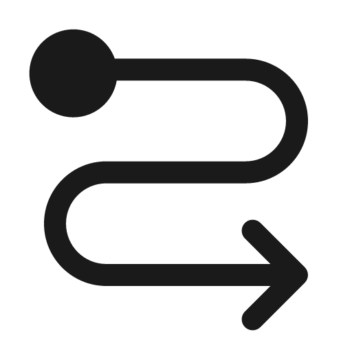 Flow arrow 24 filled icon, filled style, from Fluent UI System Icons