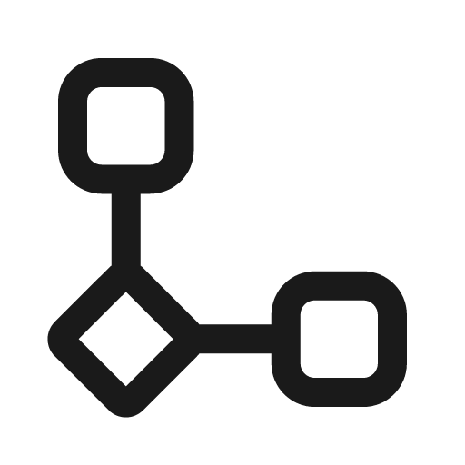 Flowchart 24 regular icon, solid style, from Fluent UI System Icons