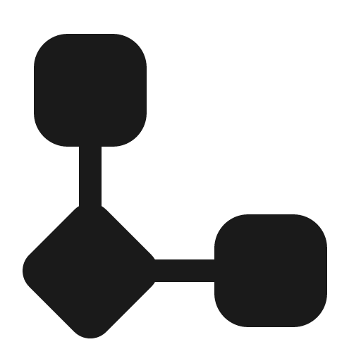 Flowchart 32 filled icon, filled style, from Fluent UI System Icons