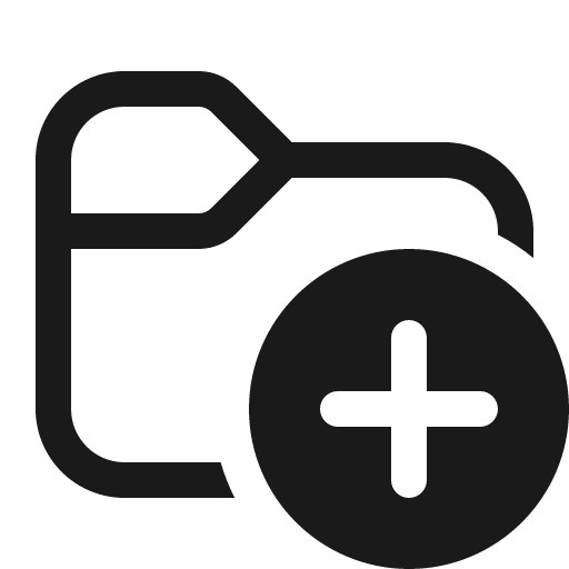 Folder add 16 regular icon, solid style, from Fluent UI System Icons