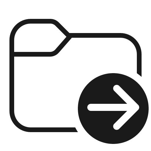 Folder arrow right 32 light icon, light style, from Fluent UI System Icons