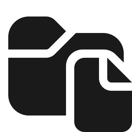 Folder document 16 filled icon, filled style, from Fluent UI System Icons