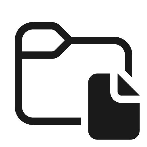 Folder document 20 regular icon, solid style, from Fluent UI System Icons