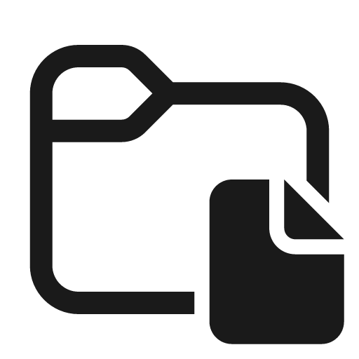 Folder document 24 regular icon, solid style, from Fluent UI System Icons