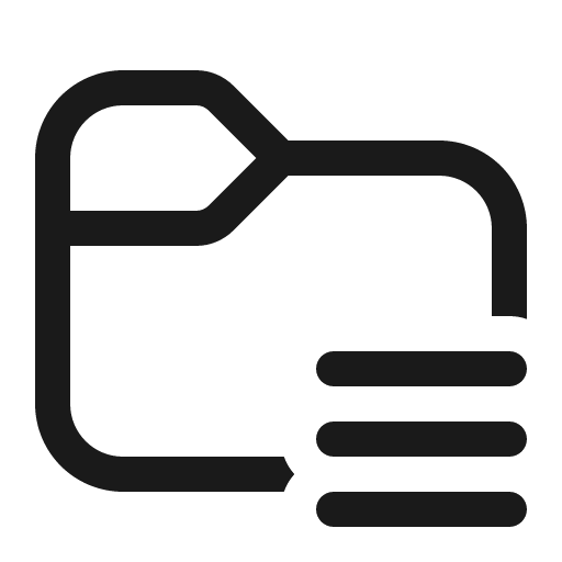 Folder list 16 regular icon, solid style, from Fluent UI System Icons