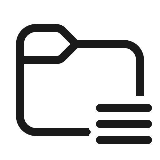 Folder list 20 regular icon, solid style, from Fluent UI System Icons