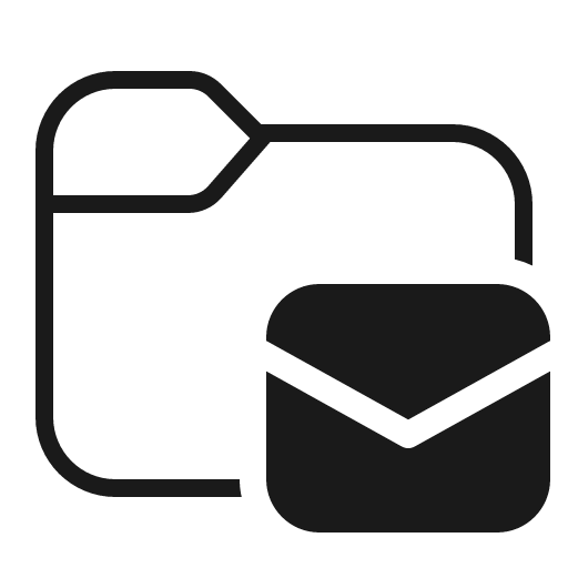 Folder mail 32 light icon, light style, from Fluent UI System Icons