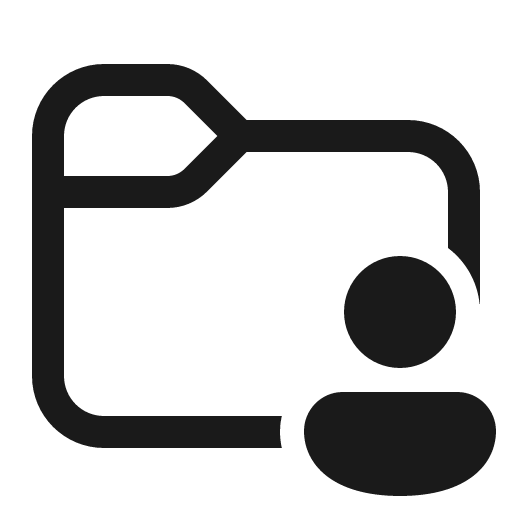 Folder person 32 regular icon, solid style, from Fluent UI System Icons