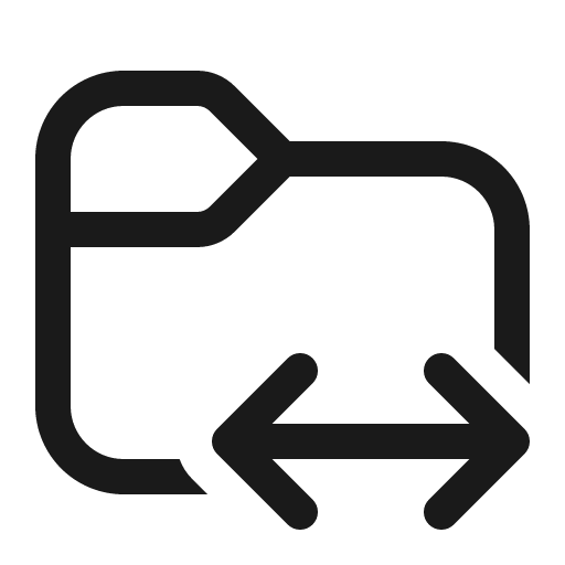 Folder swap 16 regular icon, solid style, from Fluent UI System Icons
