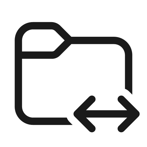 Folder swap 20 regular icon, solid style, from Fluent UI System Icons