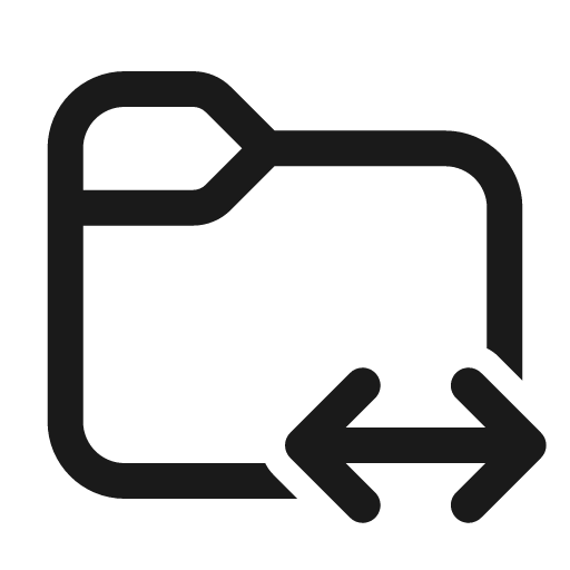 Folder swap 24 regular icon, solid style, from Fluent UI System Icons